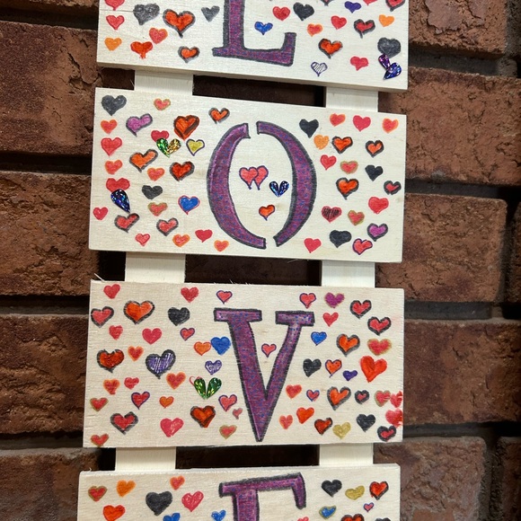 A hand painted love sign by Mary Snoddon Art - Picture 2 of 2